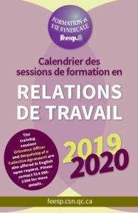 Calendrier des formations en relations de travail