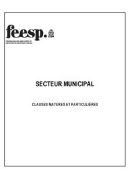 Clauses matures et particulières – secteur municipal – avril 2014