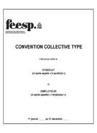 Convention collective type – secteur municipal – avril 2014