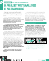 Info-négo Front commun – français – 1er septembre 2022